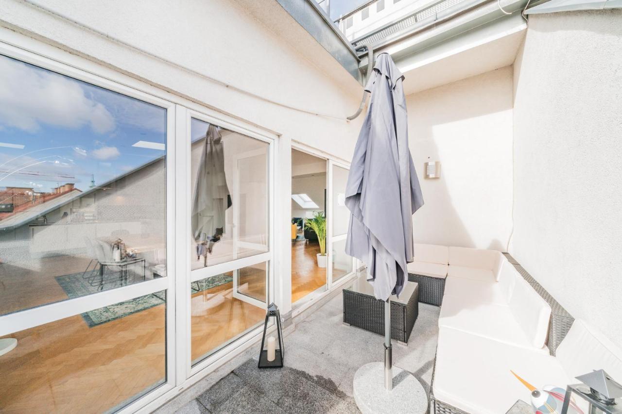 Penthouse Apartment - Sauna - Terrasse - Kamin - Ac Wien Ngoại thất bức ảnh
